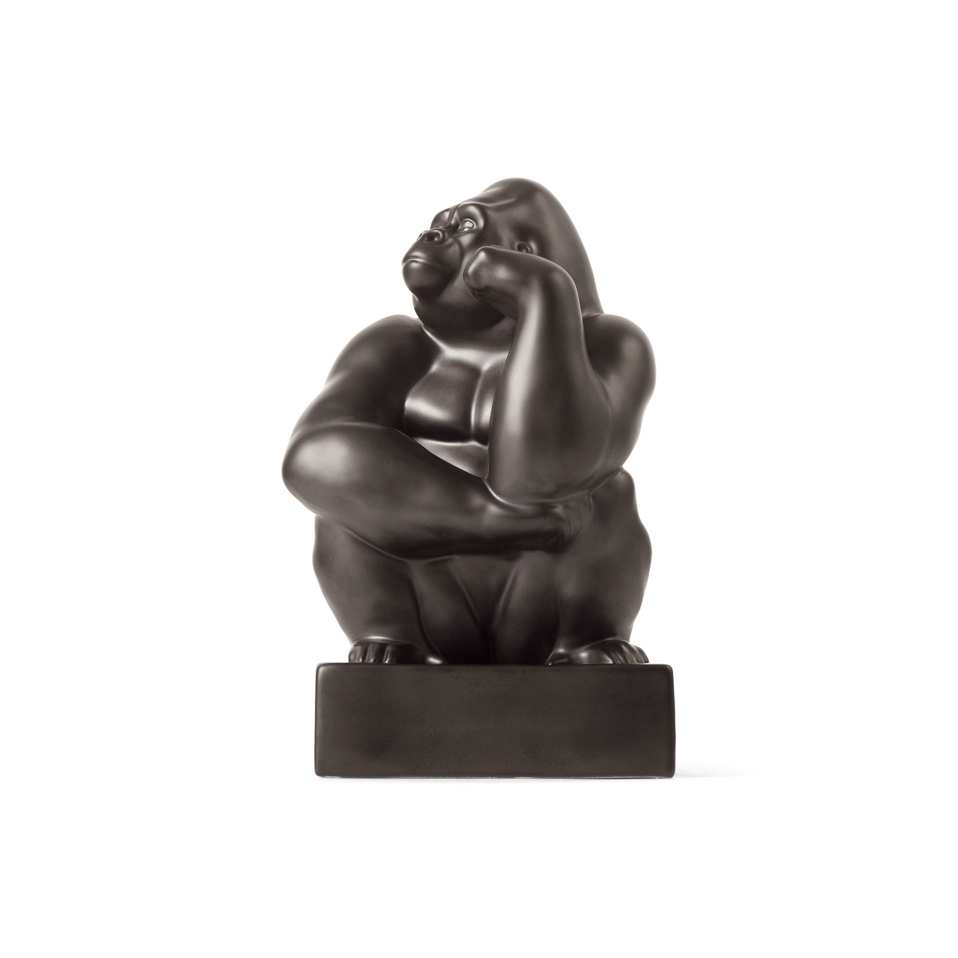 Figurines Gorilla with Hand on Cheek, 21 cm