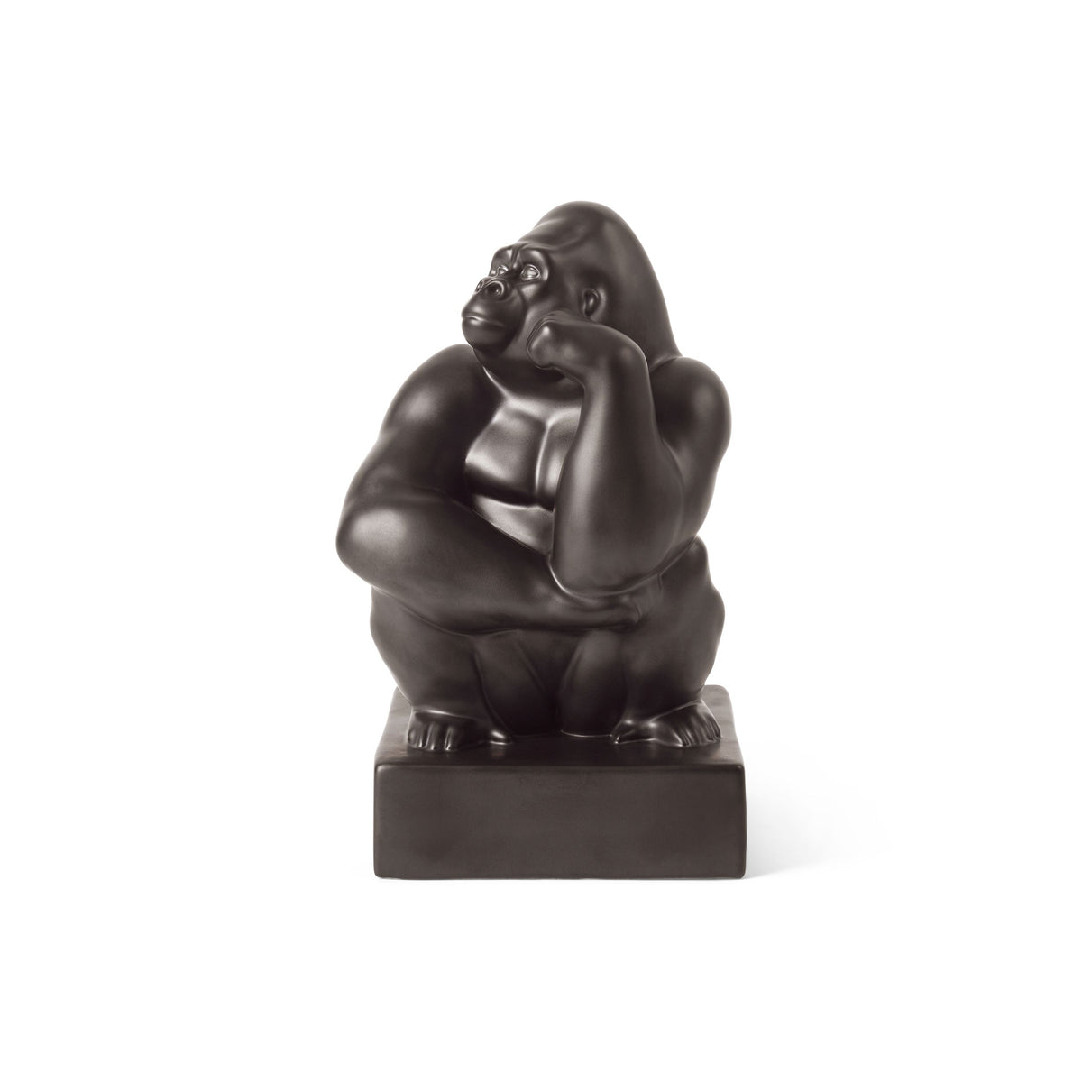 Figurer gorilla med hånd mod kind, 21 cm - Figurines Gorilla with Hand on Cheek, 21 cm