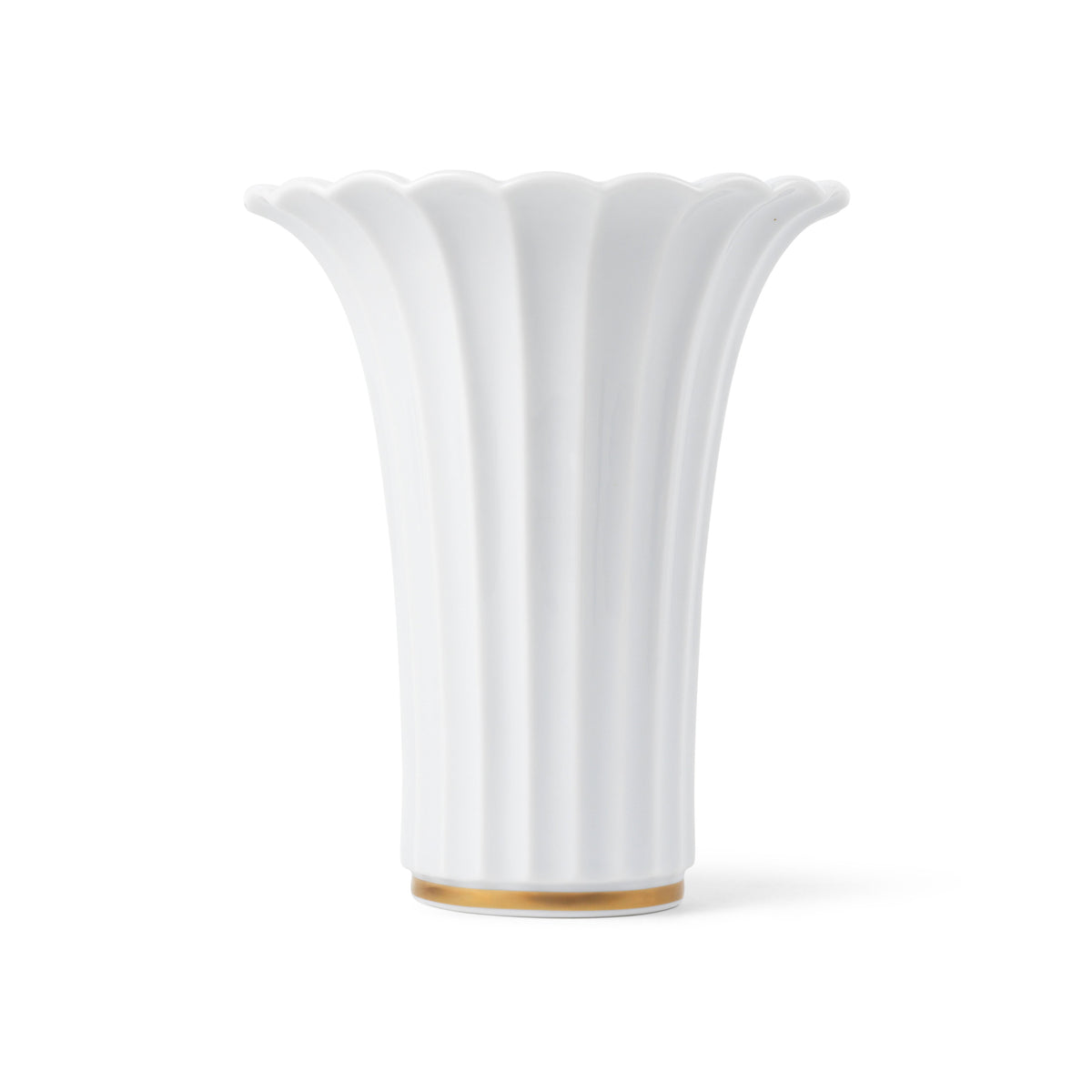 Weihnachtsvase mit Goldrand, 23 cm