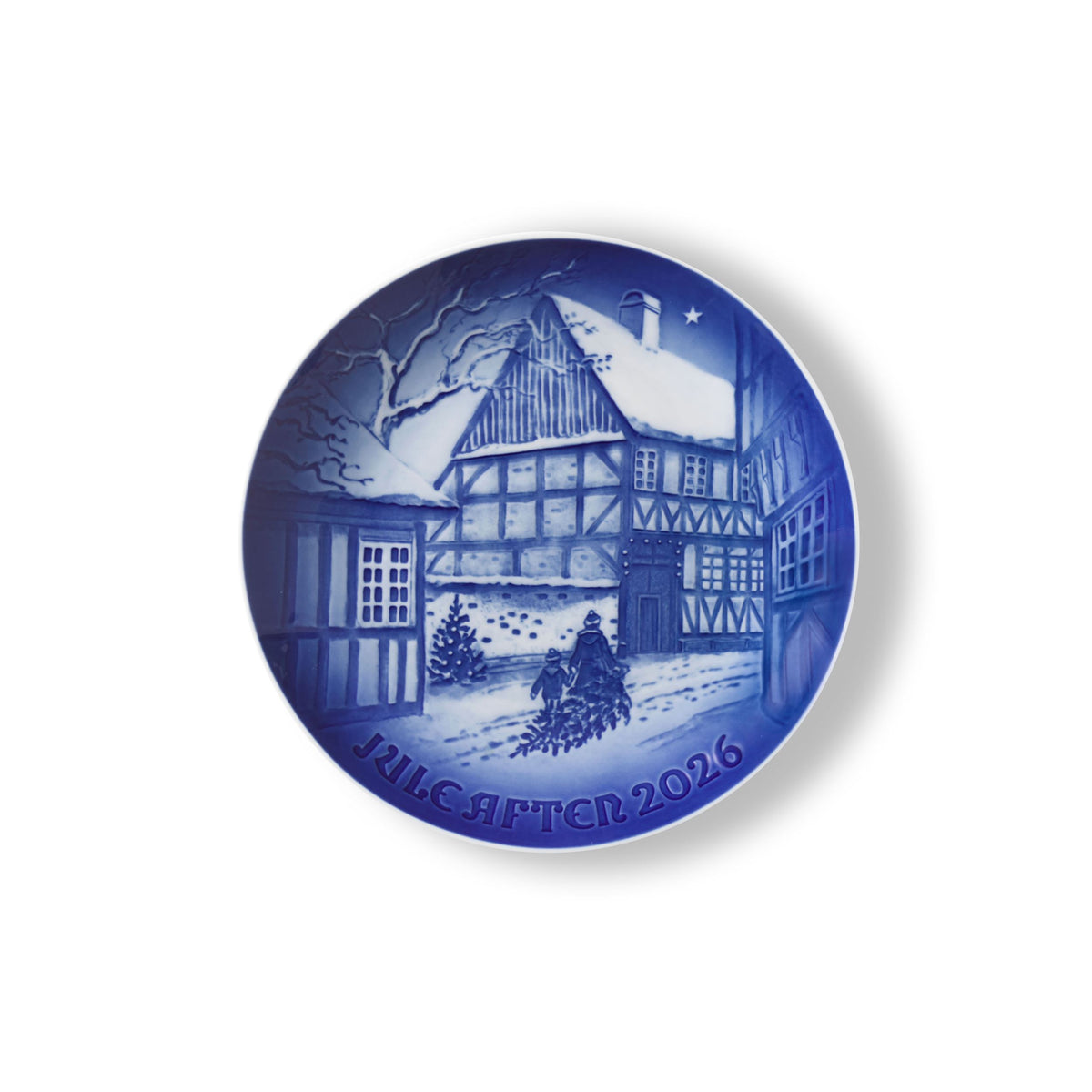 Blue Collectibles Bing & Grøndahl Christmas Plate 2026, Den Gamle By in Aarhus, 18 cm