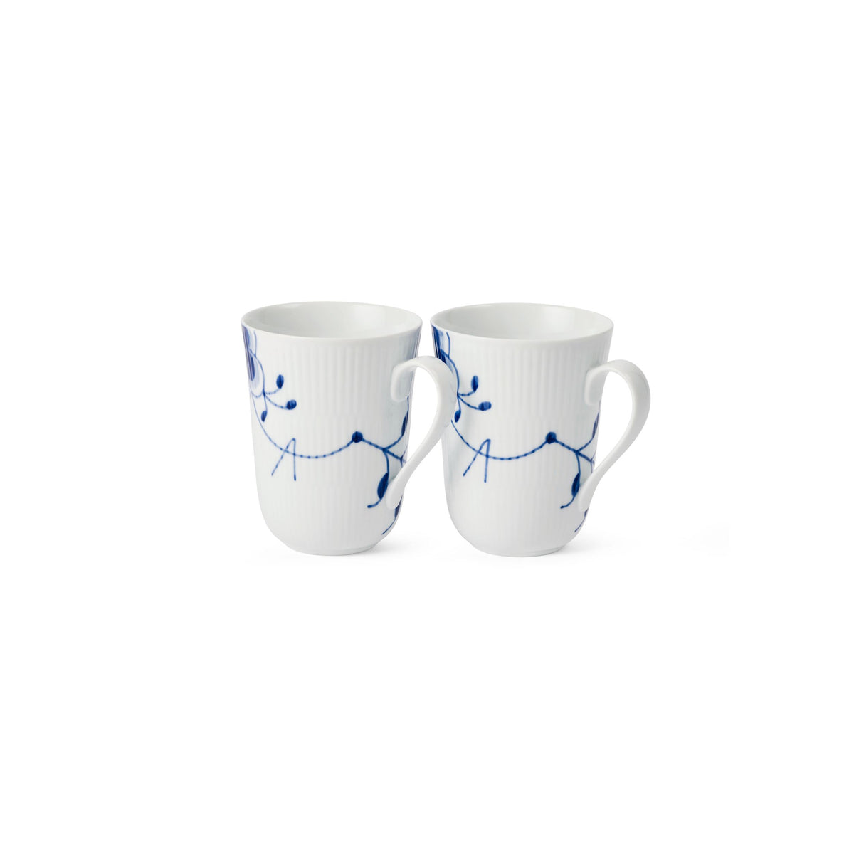 Blue Fluted Mega Cup, 36 cl, 2 pcs