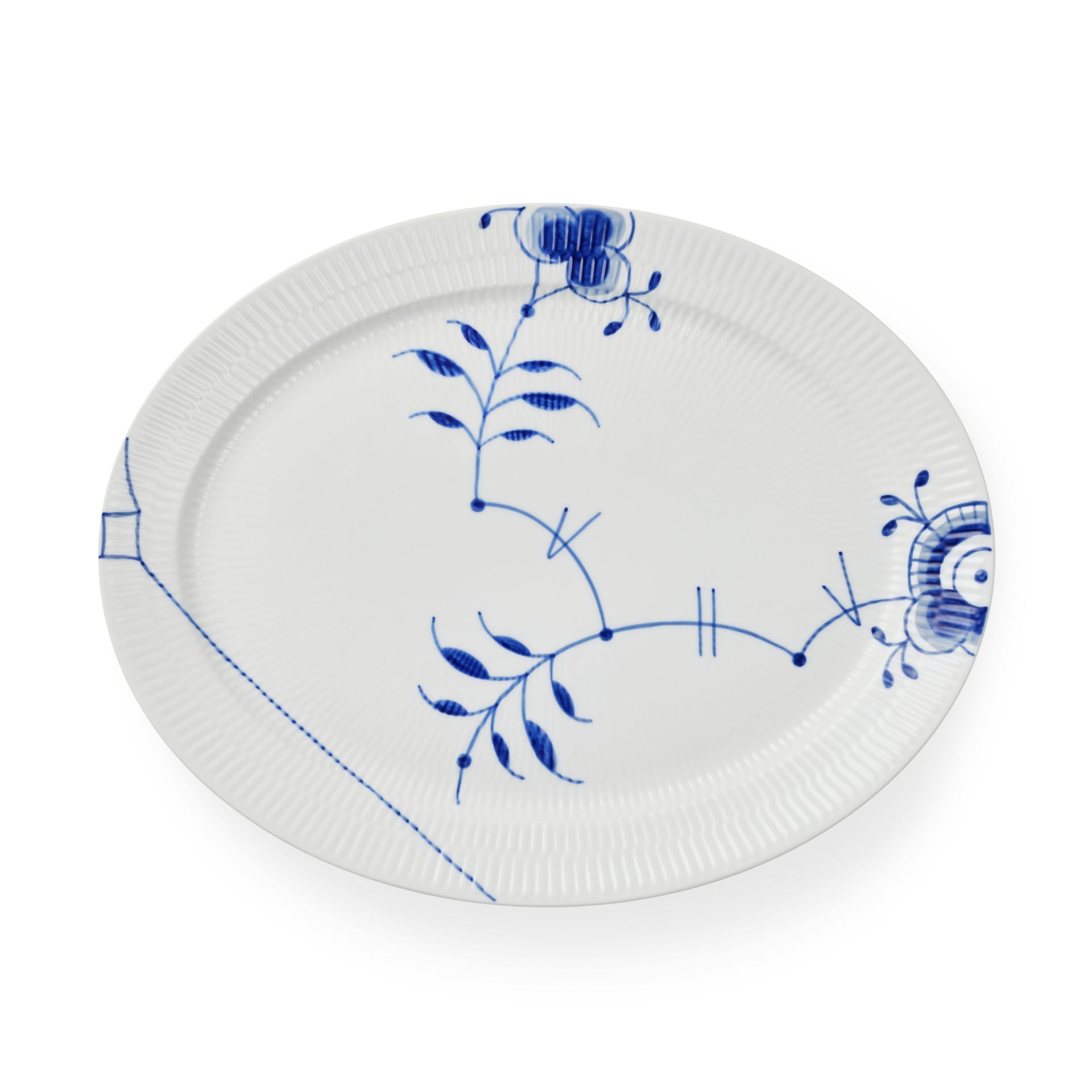 Blue Fluted Mega Dish, 35 cm