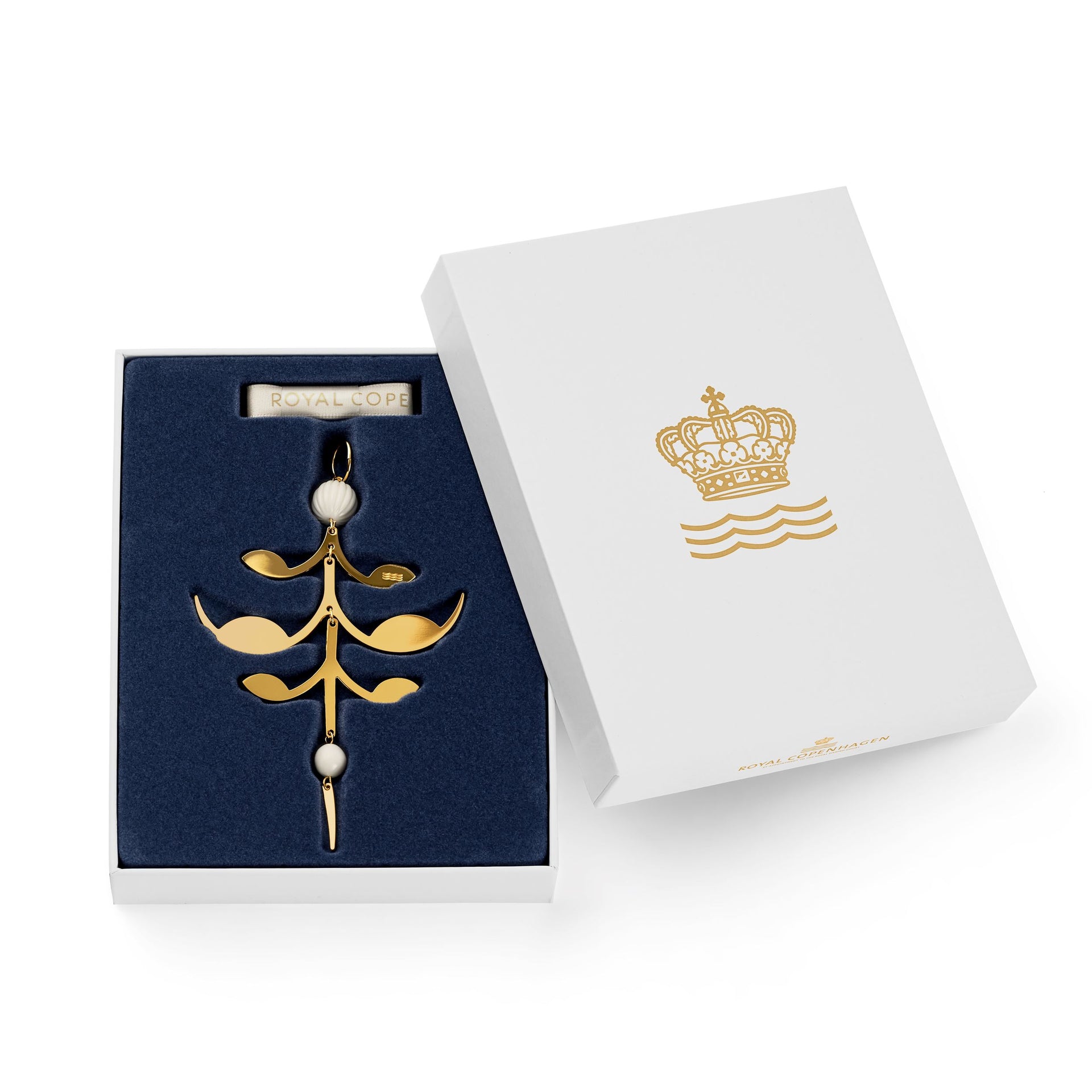 Christmas Gold Plated Ornament, Palmetto, 12 cm