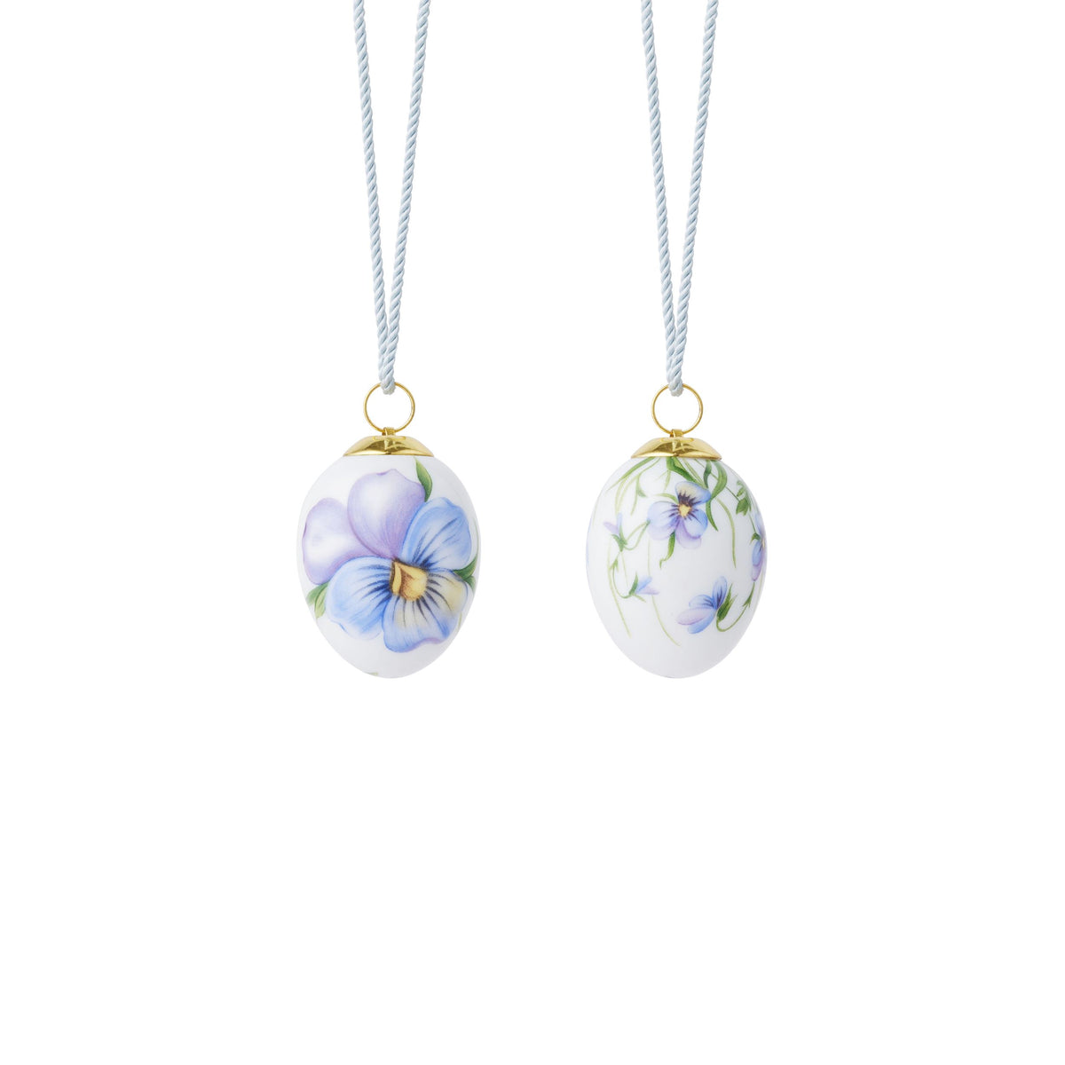 Forårskollektion miniature æg 2026, stedmoderblomster, 5 cm, 2 stk. - Spring Collection Miniature Egg 2026, Heartsease, 5 cm, 2 pcs
