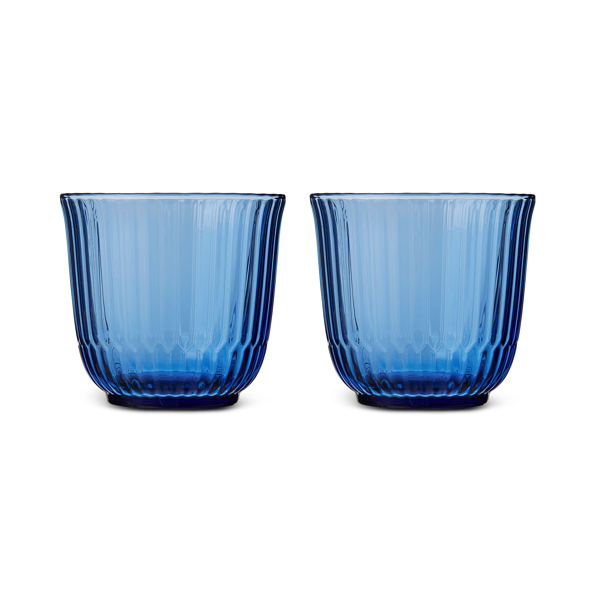 Waves vandglas, blå, 20 cl, 2 stk. - Waves Water Glass, Blue, 20 cl, 2 pcs