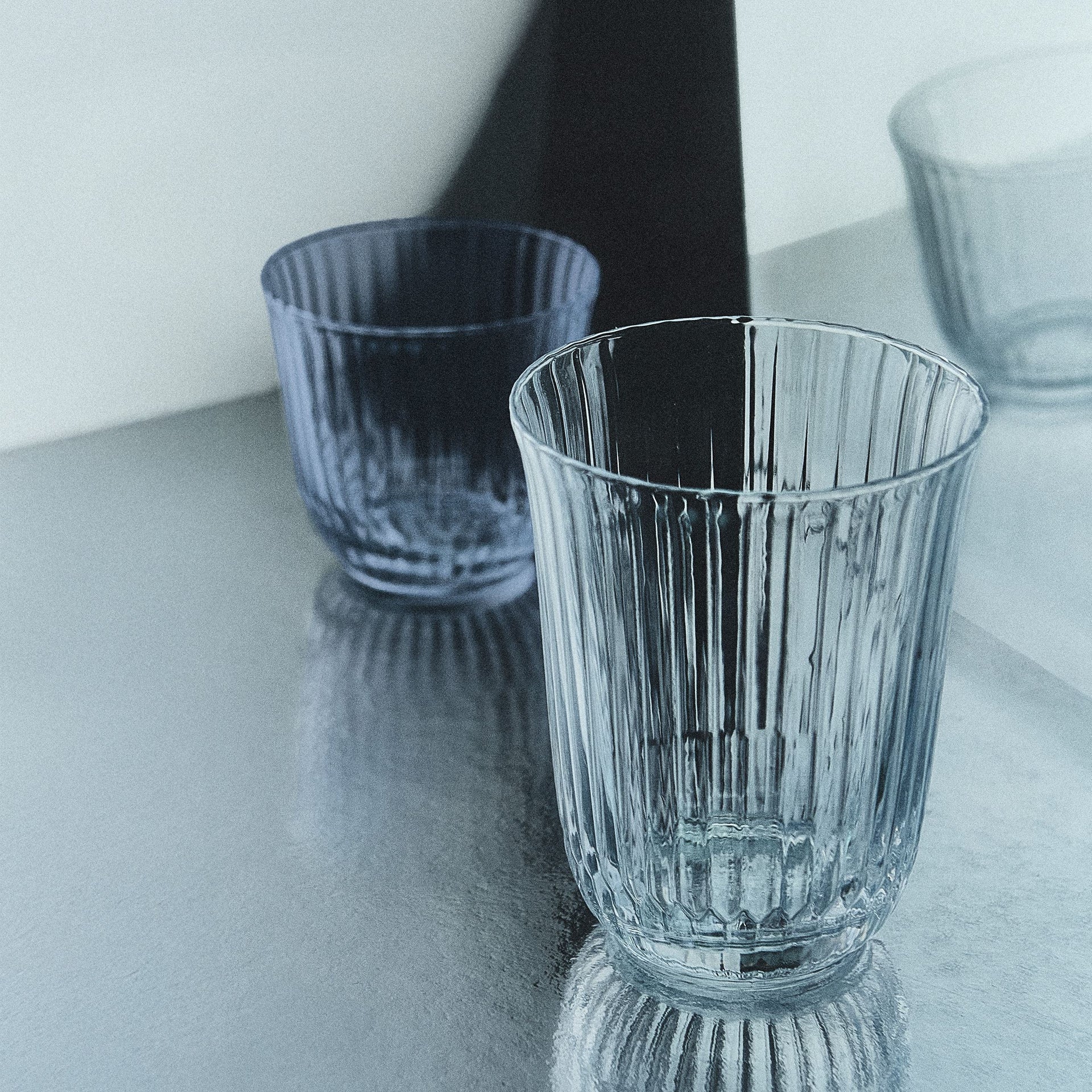 Waves vandglas, blå, 20 cl, 2 stk. - Waves Water Glass, Blue, 20 cl, 2 pcs