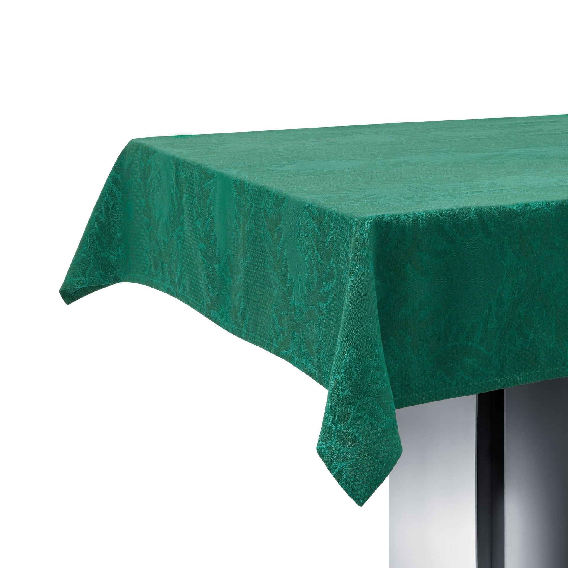 Star Fluted Christmas Tablecloth, Green, 320 x 145 cm