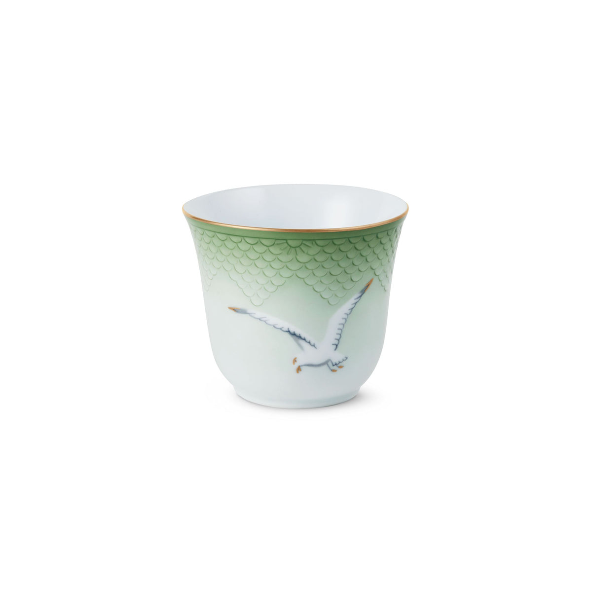 Seagull Thermal Mug with Gold, Green, 26 cl