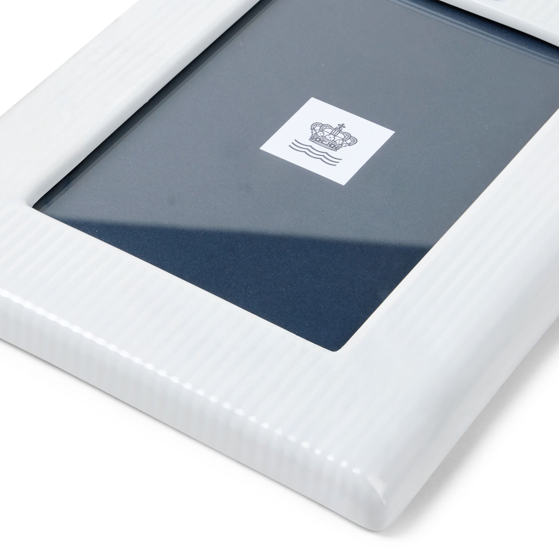 Hvid Riflet billedramme, 21 cm - White Fluted Picture Frame, 21 cm