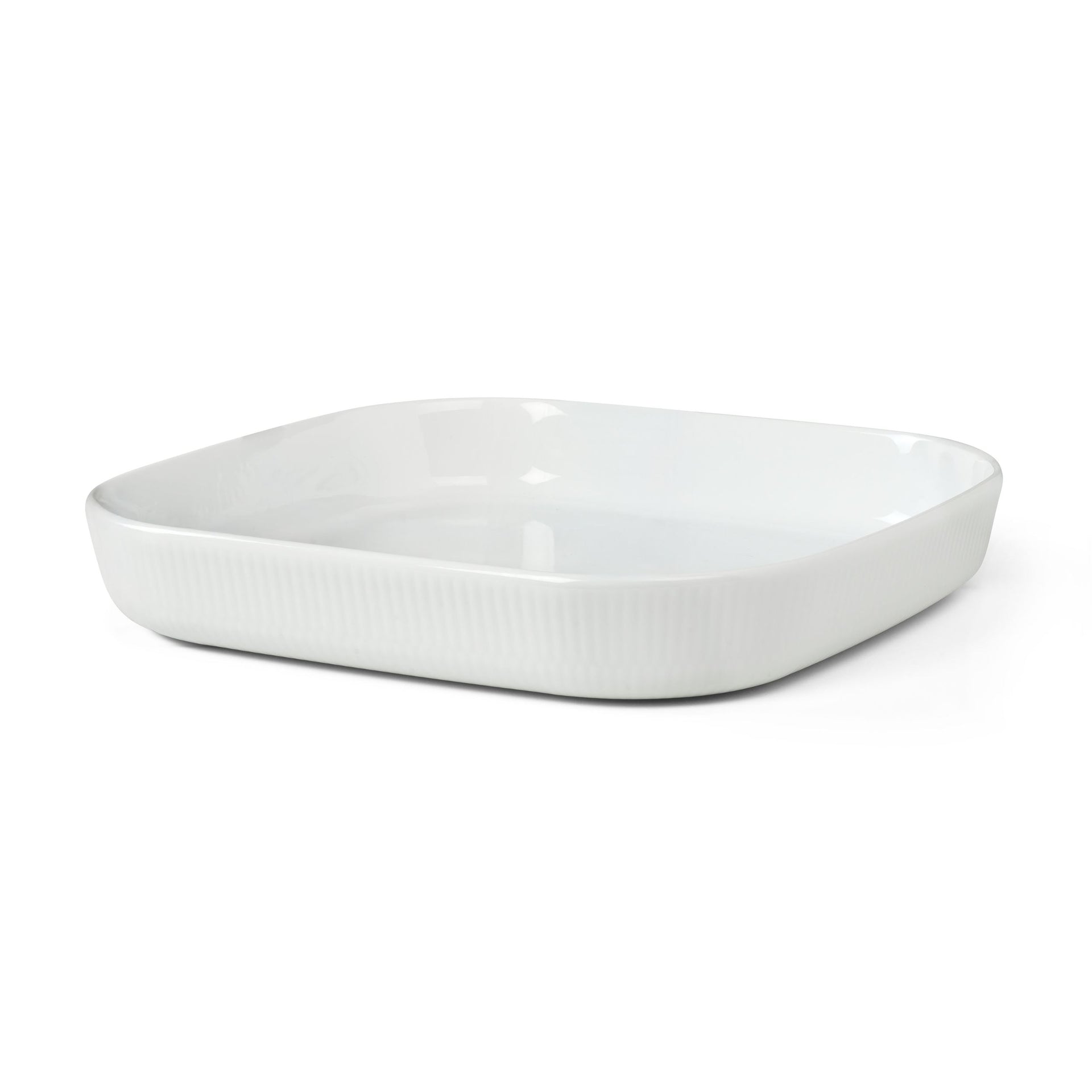 White Fluted Ovenware, 30 cm