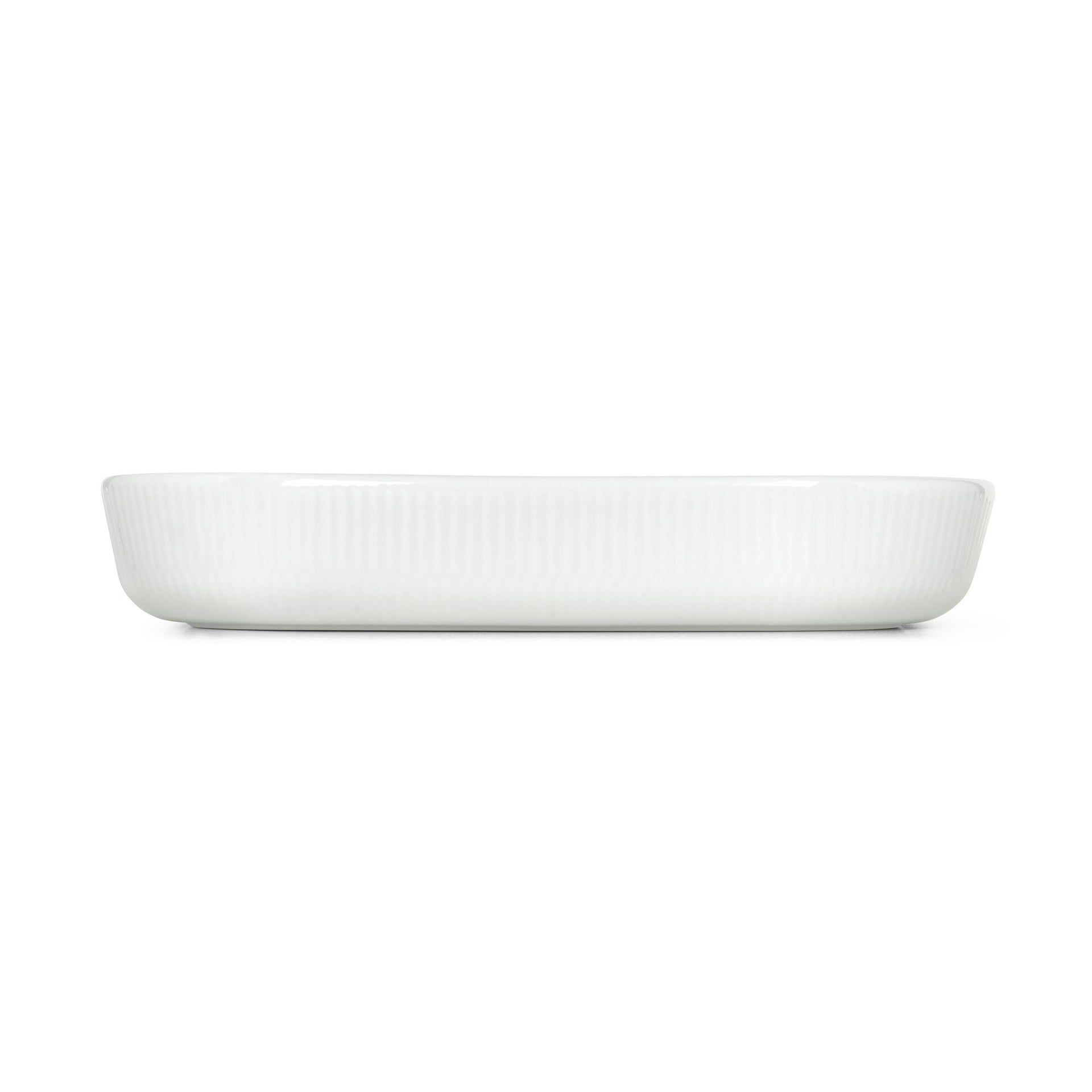 White Fluted Ovenware, 30 cm