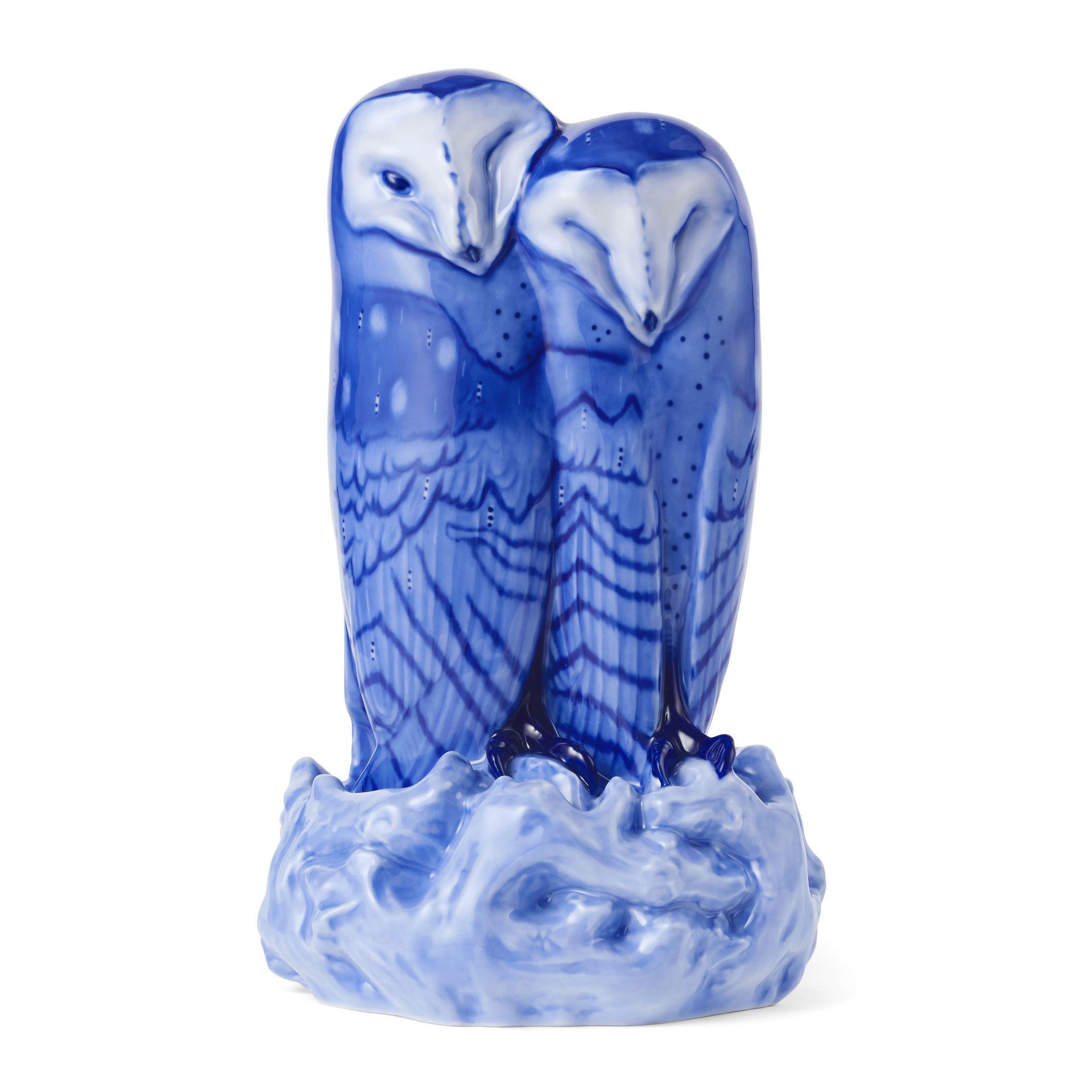 Figurines Blue Owl Couple, 34 cm