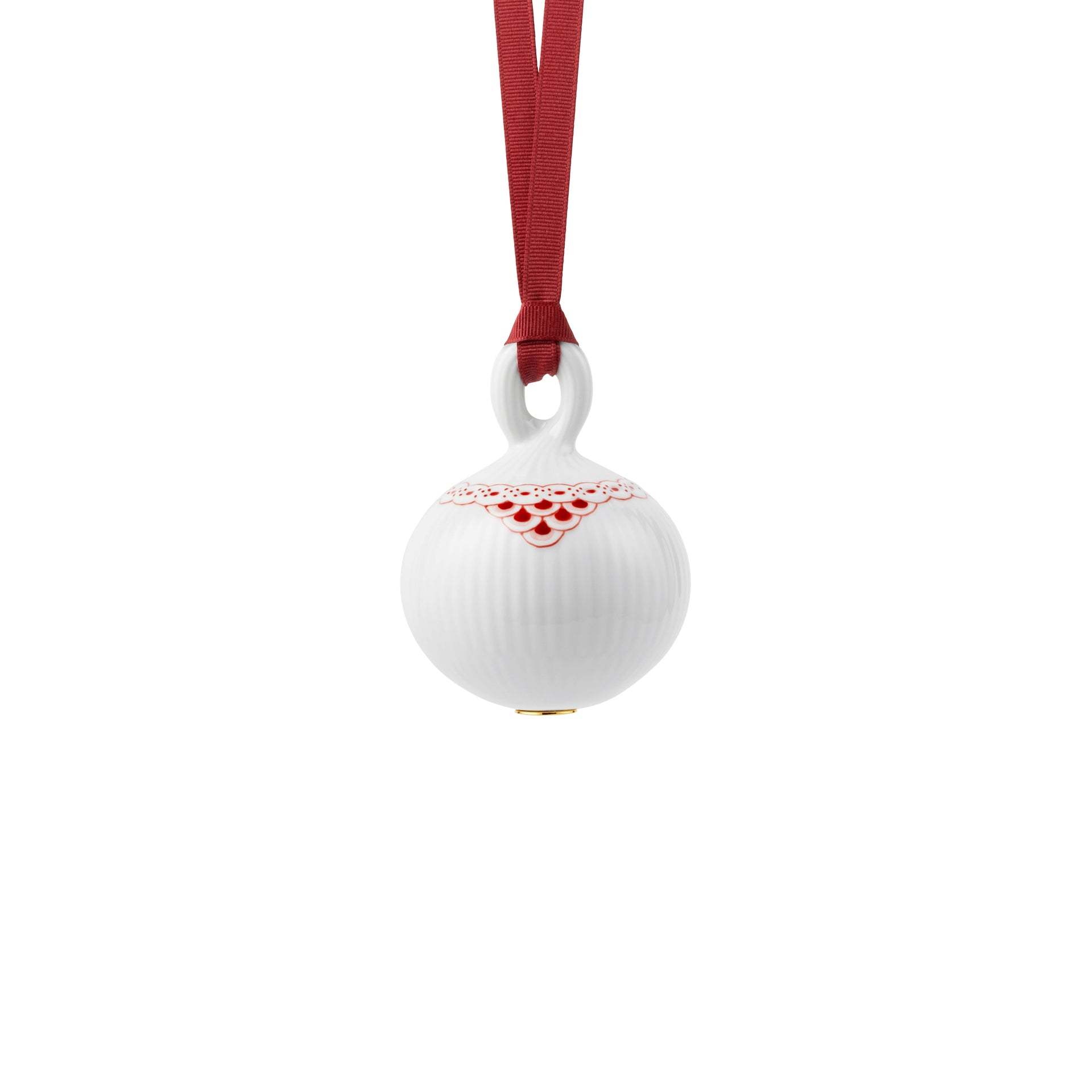 Red Lace Bauble, 9.5 cm - Red Lace Bauble 