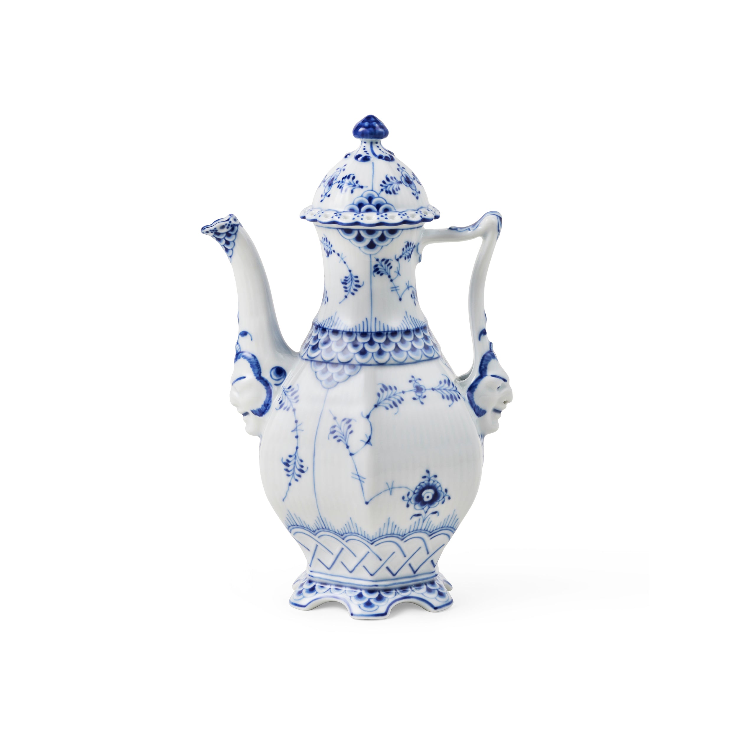 Blue Fluted Full Lace Vase, 22 cm | Royal Copenhagen
