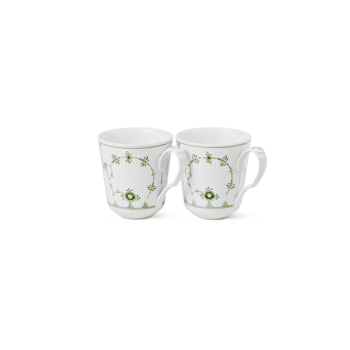 Green Fluted Plain Cup, 38 cl, 2 pcs