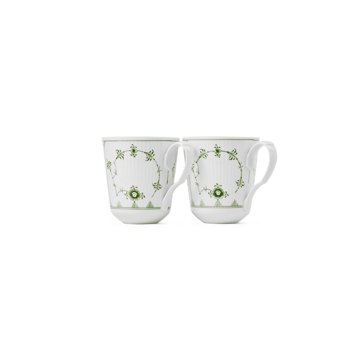 Green Fluted Plain Cup, 38 cl, 2 pcs