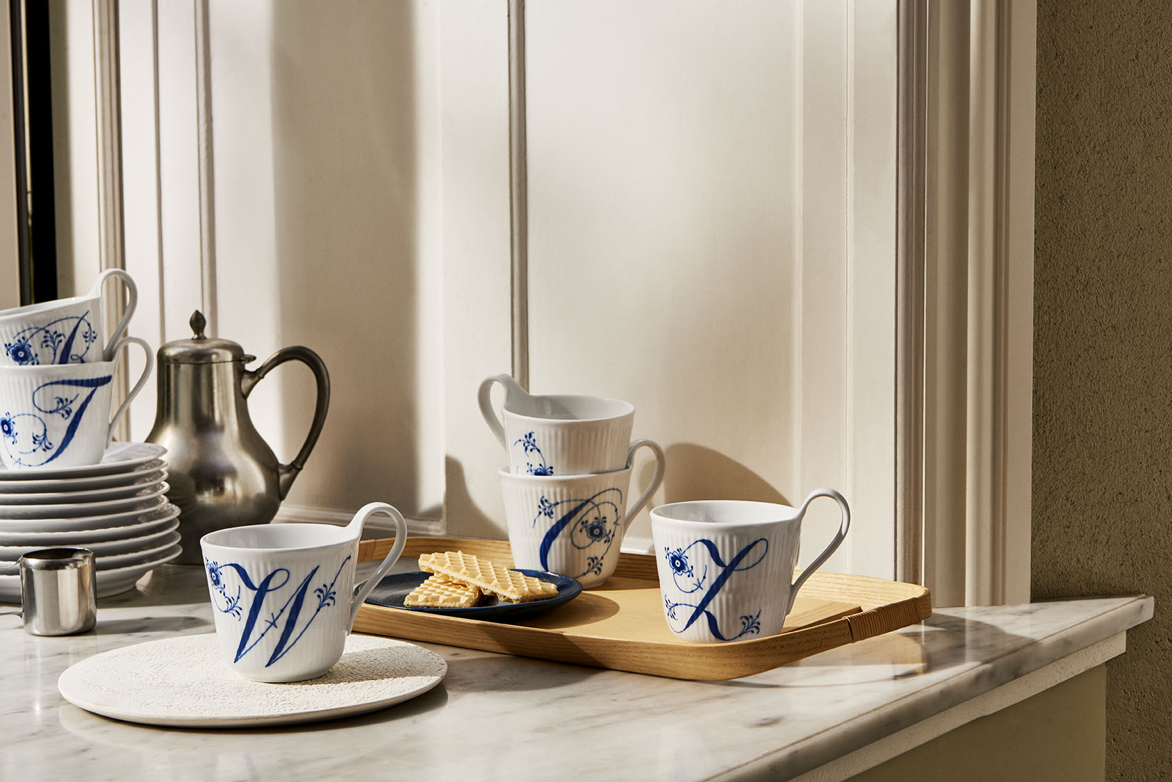 Cups from the alphabet collection