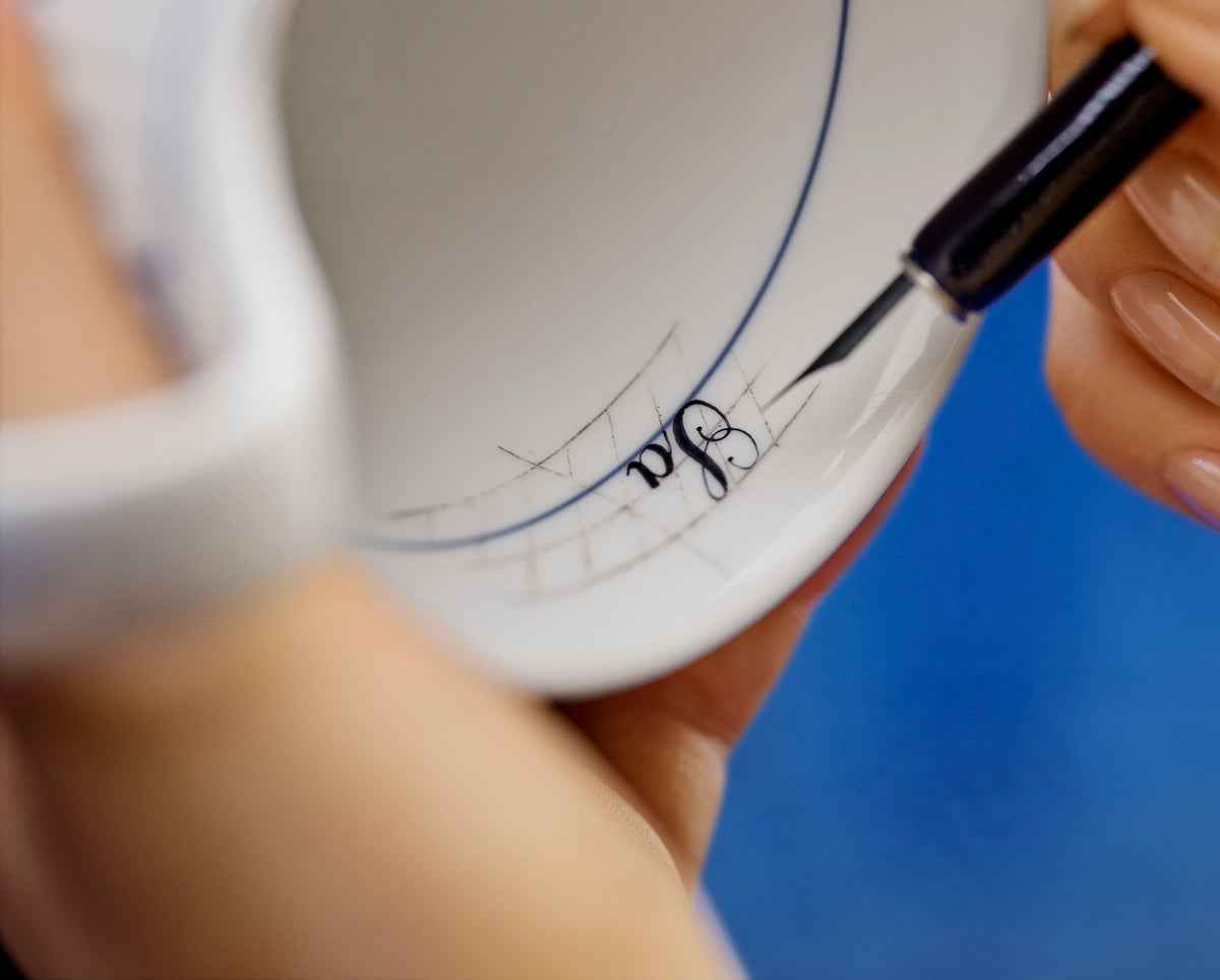 Painting Royal Copenhagen Bespoke cup