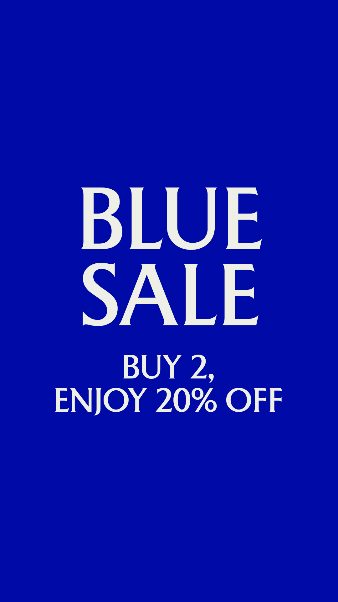 Blue Sale Promotion banner buy 2 product and save 20 percent