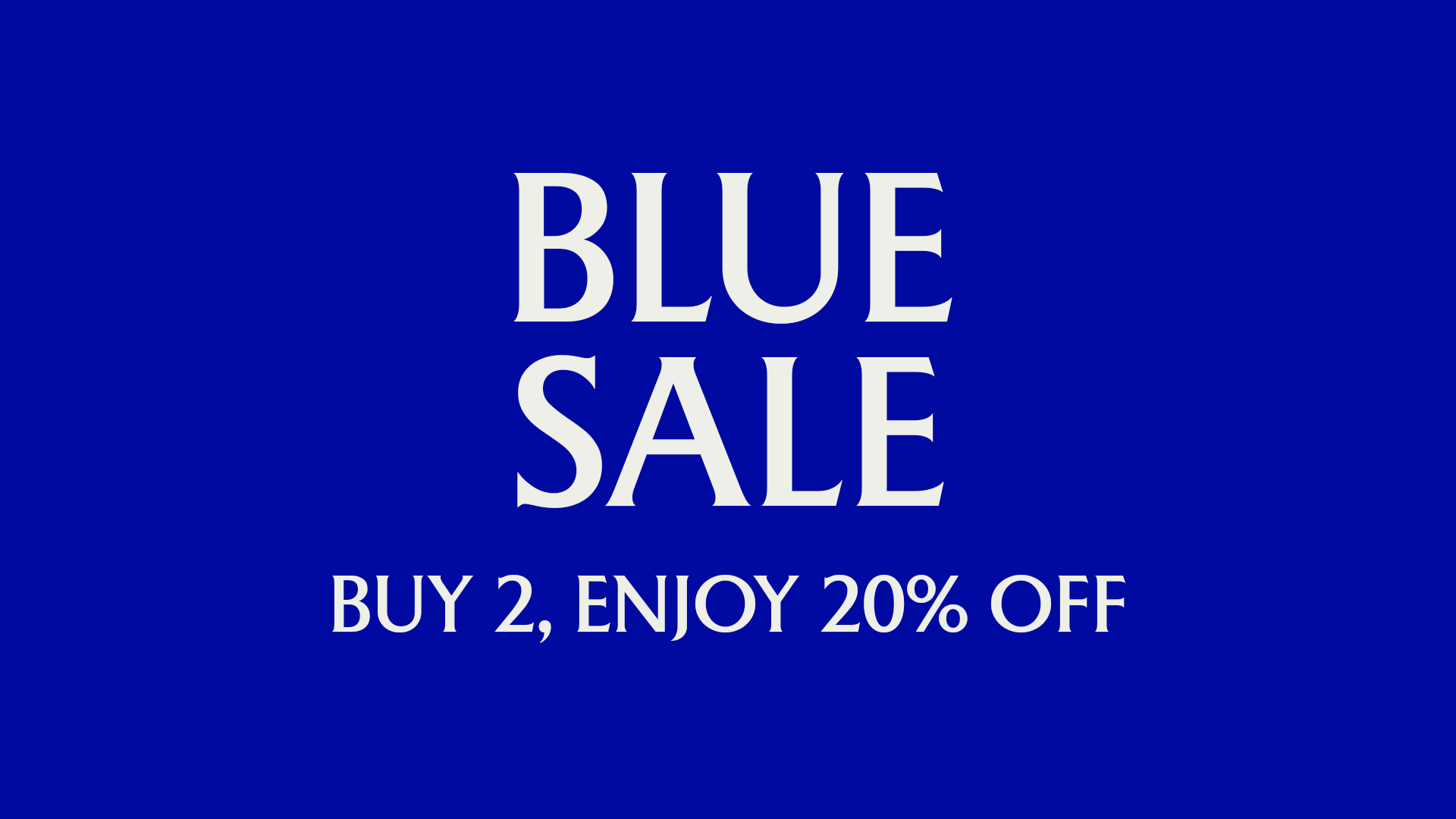Blue Sale Promotion banner buy 2 product and save 20 percent