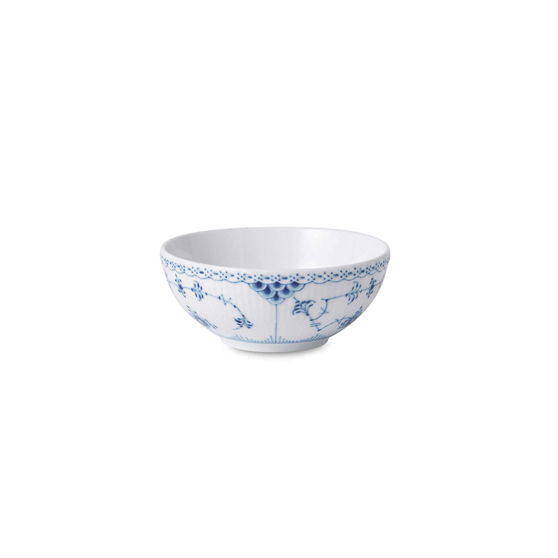 Blue Fluted Half Lace Bowl, 50 cl