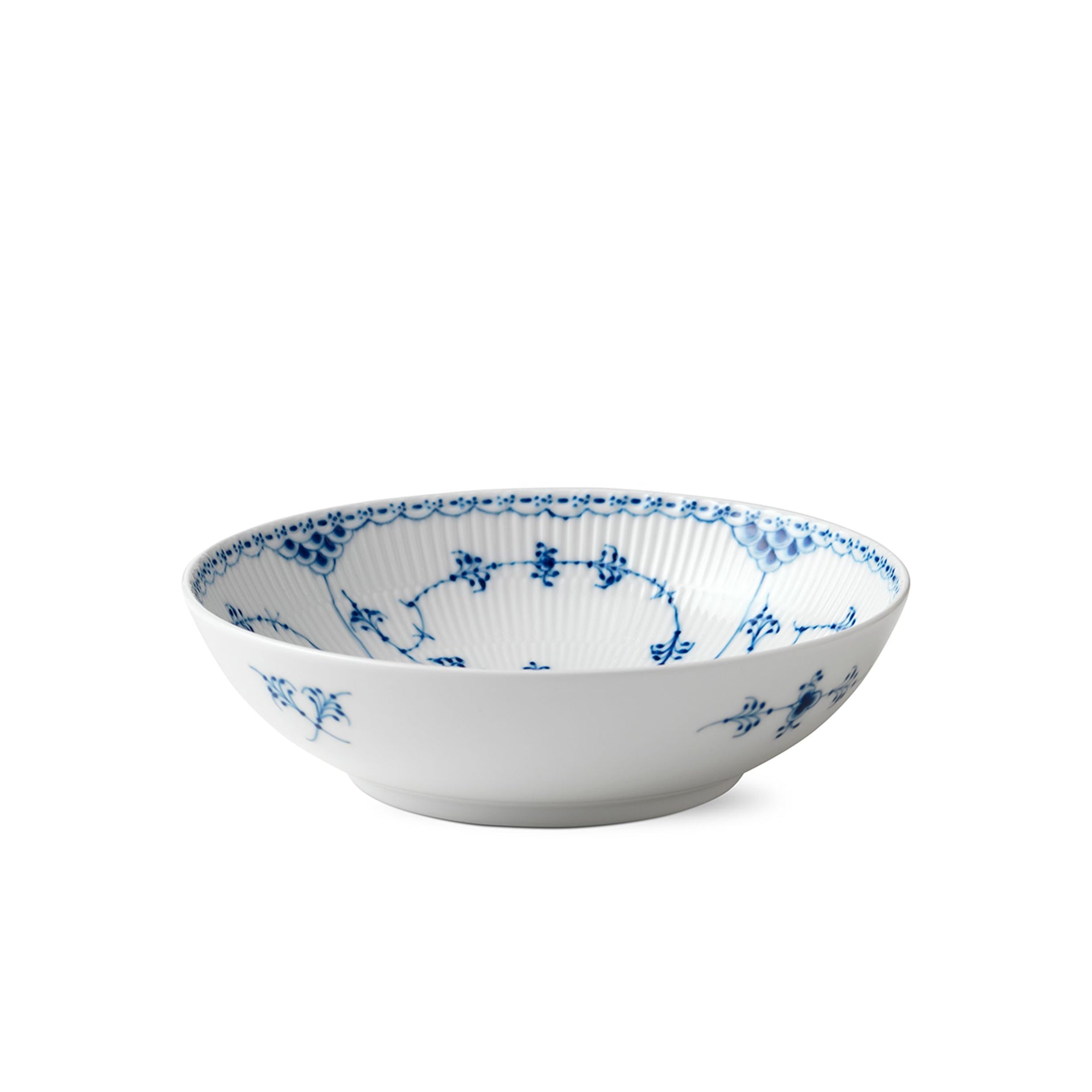 Blue Fluted Half Lace Bowl, 110 cl