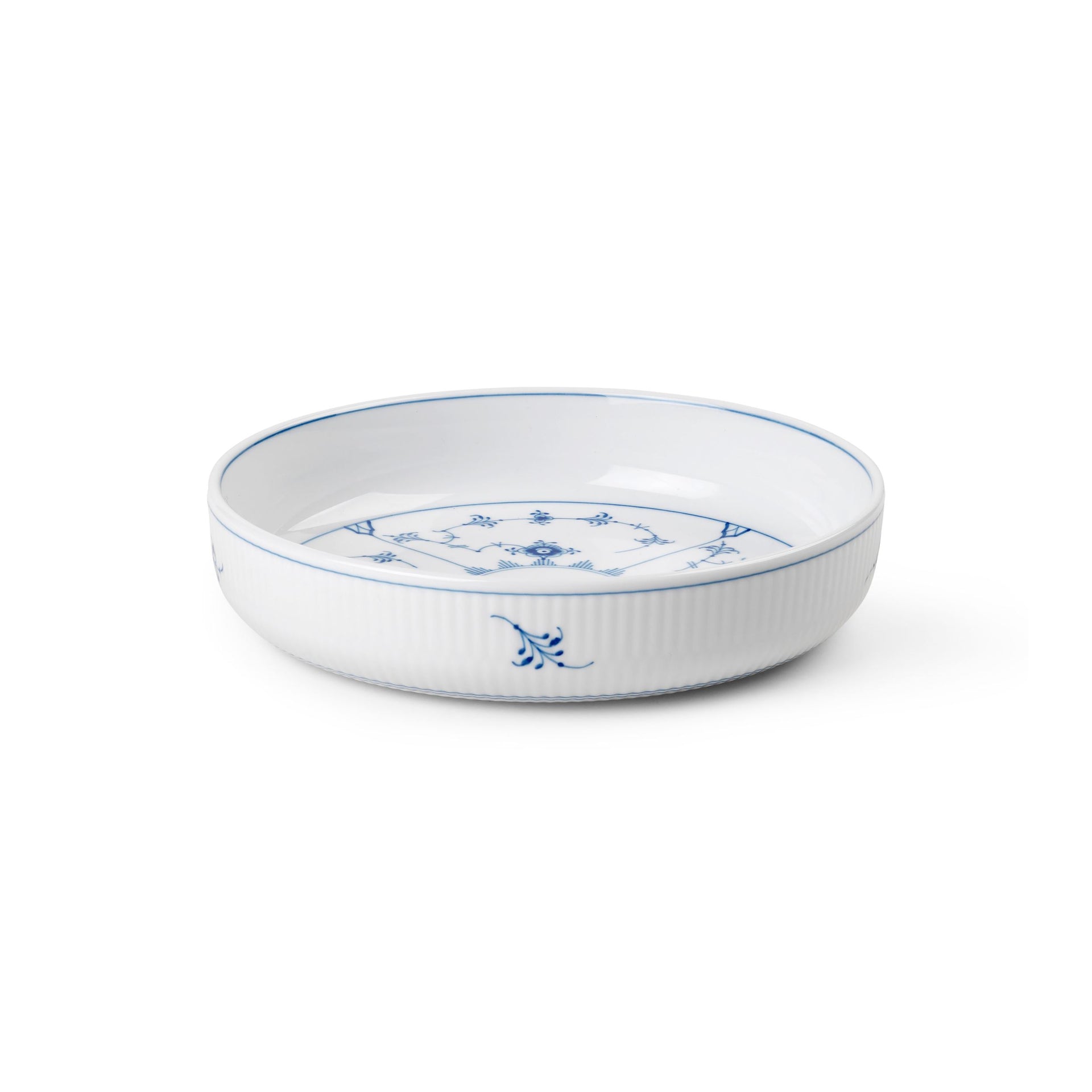 Blue Fluted plain oven ware