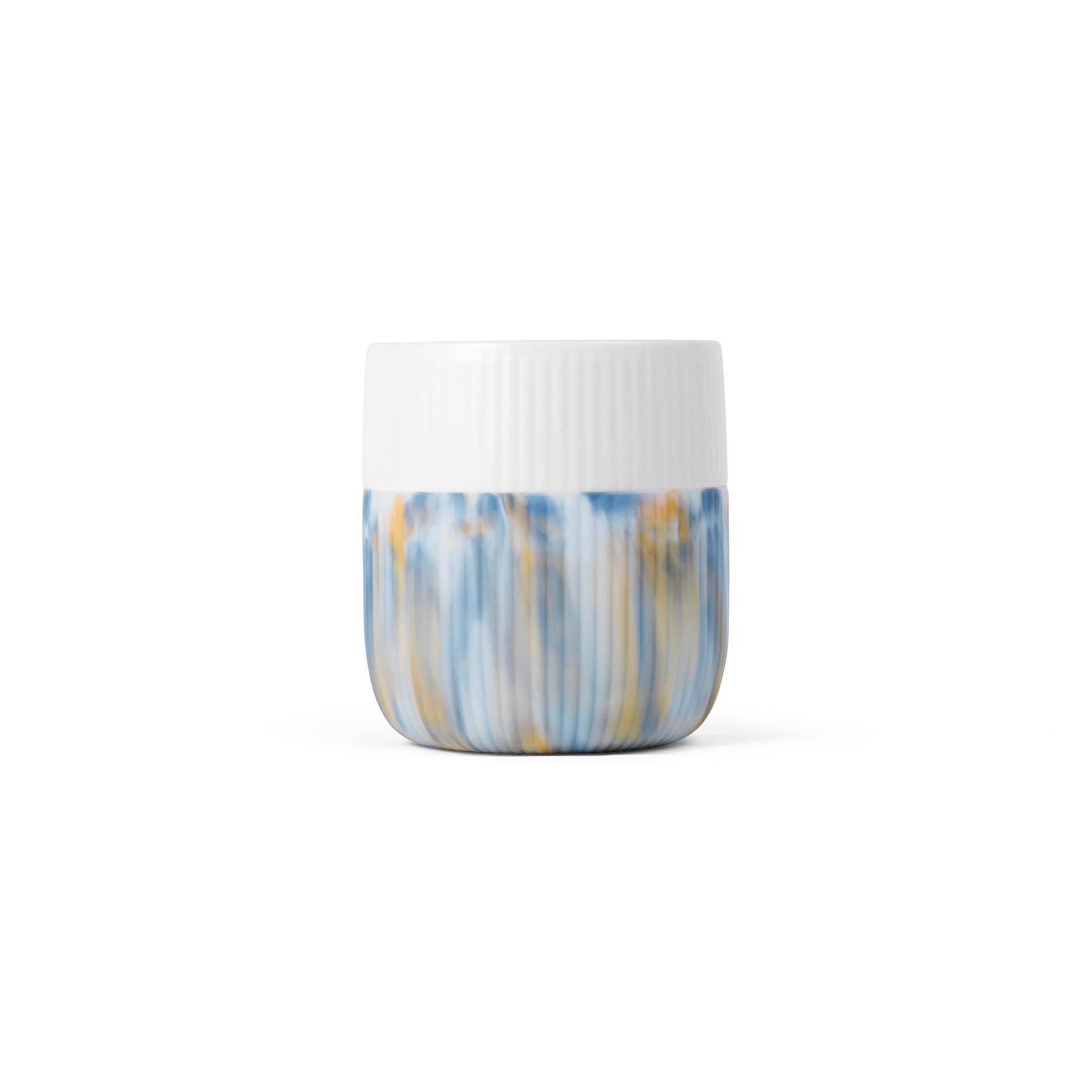 Fluted Contrast Marble Mug, Ocean Mist, 35 cl
