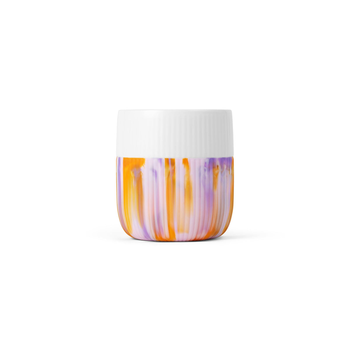 Fluted Contrast Marble Mug, Morning Sky, 35 cl
