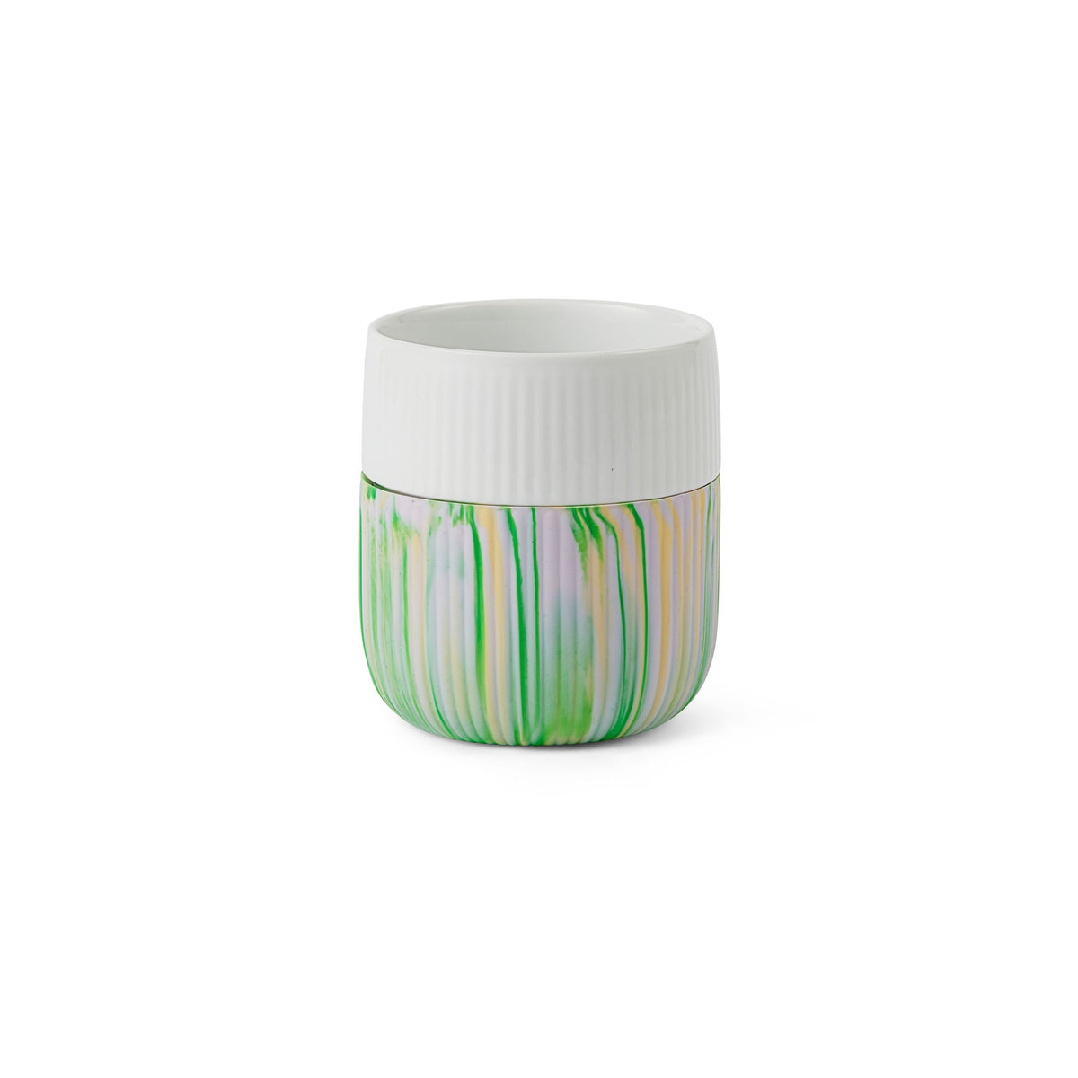 Fluted Contrast Marble Mug, Limeburst, 35 cl
